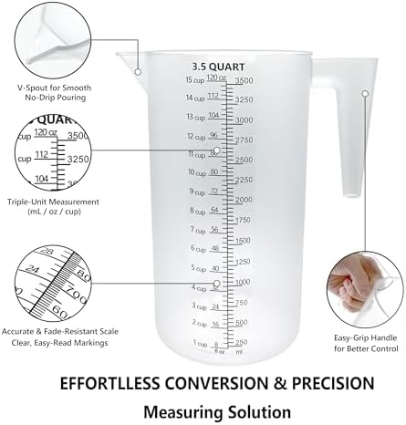 Plastic Measuring Cup with Handle, Pool Chemical Measuring Cup, Plastic - Image 2