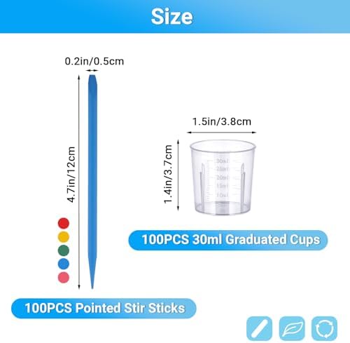 Gartful Resin Measuring Cups and Sticks, Paint Pouring - Image 2