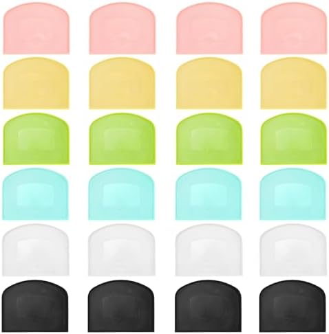 24 Pcs Plastic Dough Scraper Set Multipurpose Bench Cake Cutter Flexible by Unknown