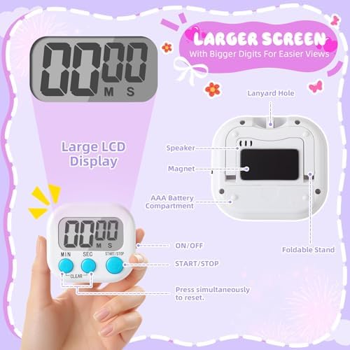 24 Pcs Multi-Function Electronic Timer Small Digital Kitchen Timer Digital Timer - Image 6