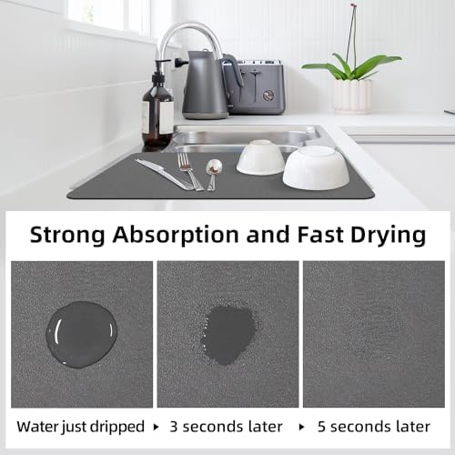 LOPNUR Large Dish Drying Mat for Kitchen Counter - Image 3