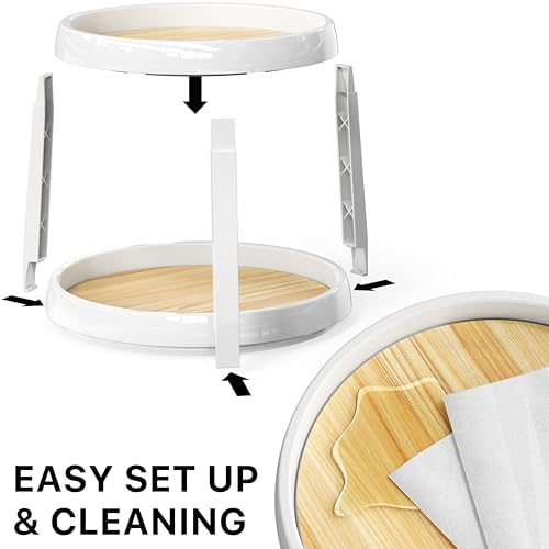 Simple Houseware 2-Tier Lazy Susan Spice Organizer, 10-Inch Diameter - Image 5