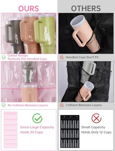 NiHome 35-Pocket Door Hanging Cup Organizer Fit - Image 4