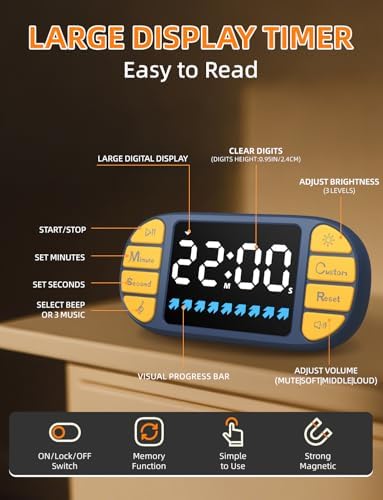 DOOMAY Magnetic Digital Kitchen Timer - Image 2