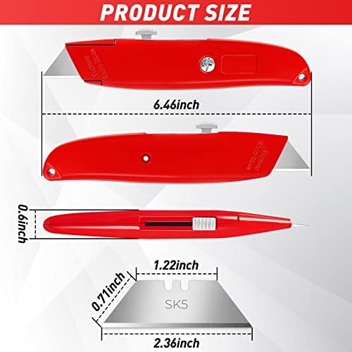 DIYSELF 4 Pack Box Cutters Retractable Utility Knife - Image 6