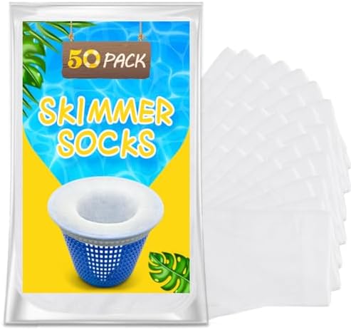50 Pack Pool Filter Skimmer Socks by ROMIVO