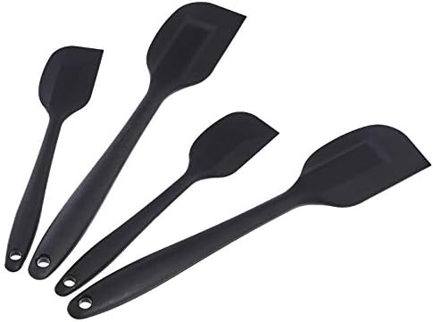 Amazon Basics Non-Stick Heat Resistant Silicone Spatula Set, Dishwasher Safe by AmazonBasics