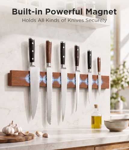 Magnetic Knife Strip 16″, One-Piece Solid Magnetic Knife Holder - Image 4