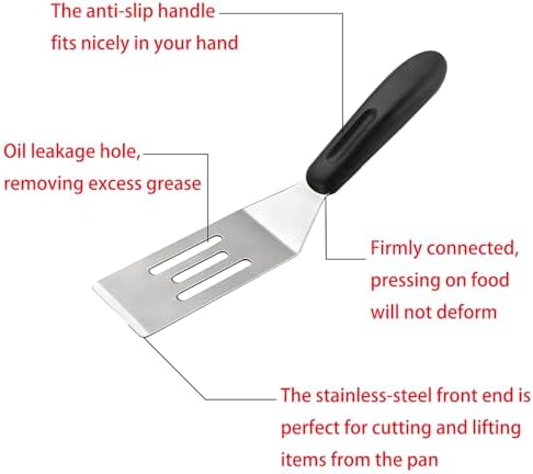Small Metal Spatula, Stainless Steel Mini Turner - Image 4