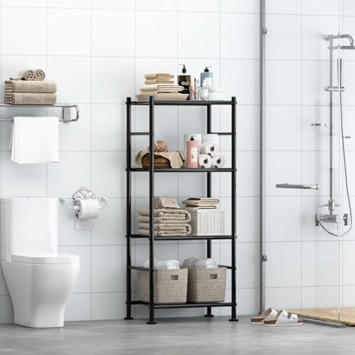 Sakugi 2-Pack 4-Tier Metal Storage Shelves, 18.4"x12.6"44.1" - Image 6