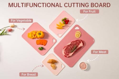 THETCHRY Plastic Cutting Board, Extra Large Pink Cutting Board - Image 4