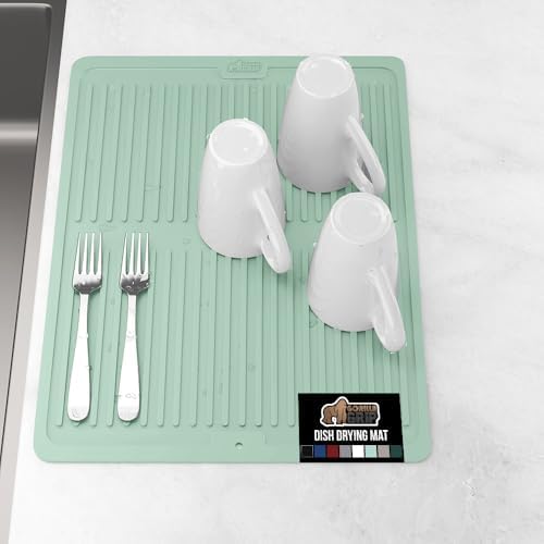 GORILLA GRIP Patented BPA-Free Silicone Dish Drying Mat by GorillaGrip