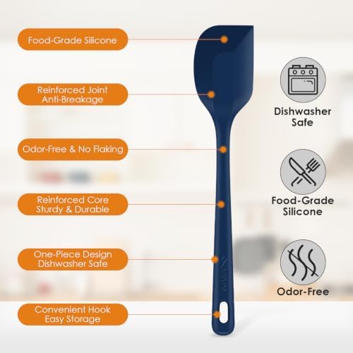 5-Piece Silicone Spatula Set, Reinforced Core & Connections - Image 4