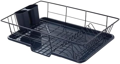 Sweet Home Collection Space-Saving 3-Piece Dish Drainer Rack Set: Efficient by SweetHomeCollection