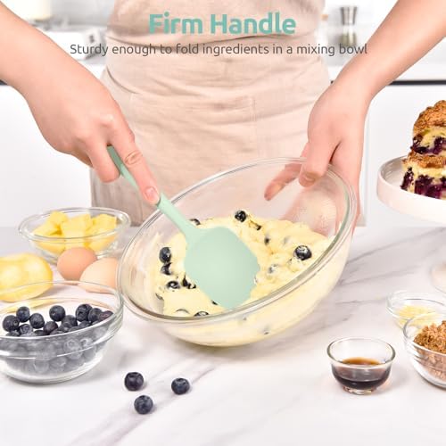 U-Taste Silicone Spoon Spatula, 600°F High Temp Scoop, Mint Green - Image 5