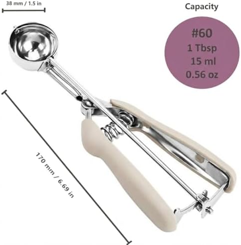 Cookie Scoop, 1 Tbsp/ 15 ml / 0.5 oz Cookie Dough Scoop, #60 Cookie Scooper - Image 6