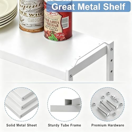 Expandable Cabinet Shelf Organizer, Metal Kitchen Countertop Storage Shelf - Image 7