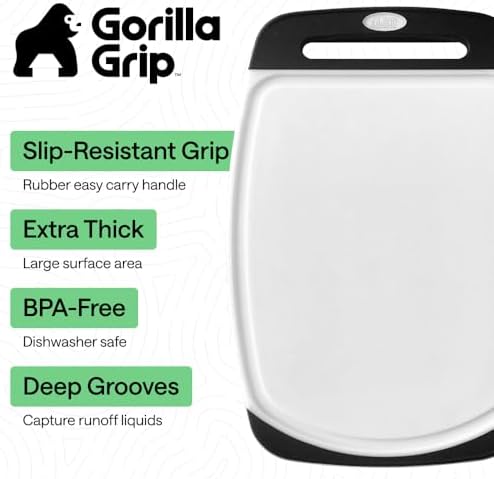 GORILLA GRIP BPA-Free Reversible Kitchen Cutting Board - Image 2