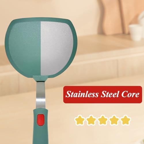 Silicone Spatula Turner, Wide Pancake Spatulas - Image 5