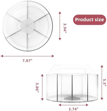 Absonic 500 PCS Acrylic Pencil Holder, 360 Rotating Clear Marker Organizer - Image 7