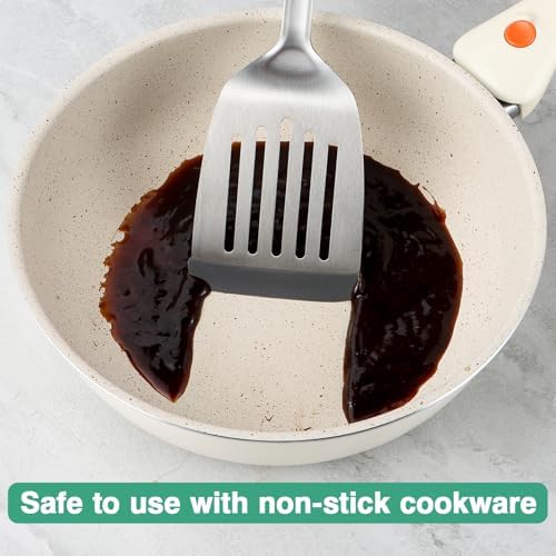 Silicone Turner Spatula, Slotted Fish Turner - Image 3