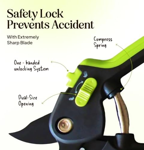Ultra Sharp Pruning Shears Hedge Clipper – Cuts 3X Easier, Dual-Size Opening - Image 5