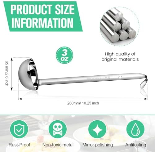 Meekoo 1 Pieces Stainless Steel Ladles - Image 3