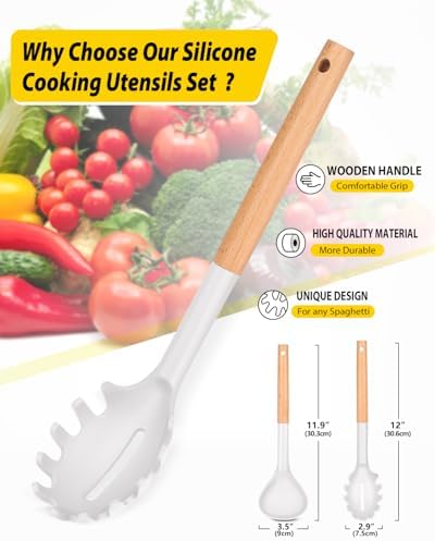 BUNDLEPRO Silicone Soup Ladle and Pasta Spoon Set - Image 2