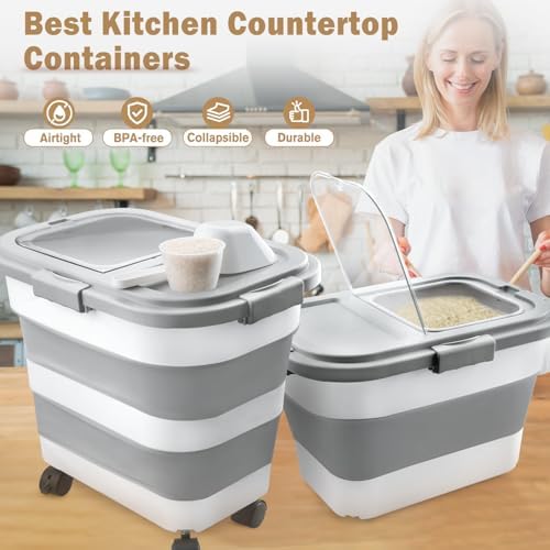 Komzon Rice Storage Container 20-30 lb, 17 lb Pet Dog Food Storage Container - Image 4
