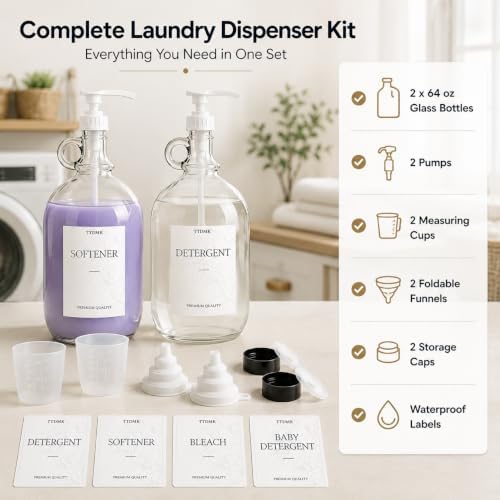 2 Pcs Glass Laundry Detergent Dispensers - Image 2