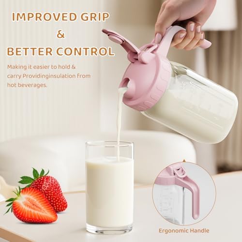 32 oz Breast Milk Pitcher, Glass Mason Jar Pitcher - Image 3