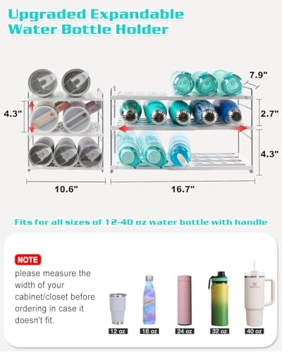 Cirhy 3-Tier Expandable Water Bottle Organizer Holder - Image 2