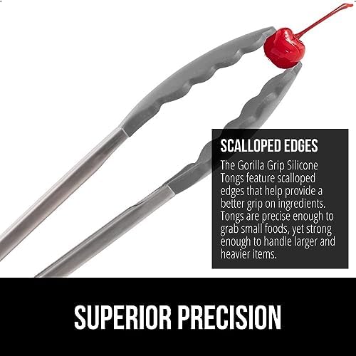GORILLA GRIP Stainless Steel Kitchen Tongs - Image 3