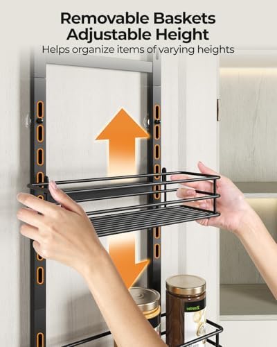 Over the Door Pantry Organizer 5-Tier, Spice Rack Organizer - Image 4