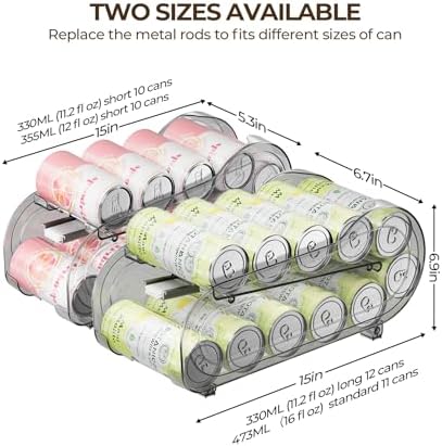 Drink Organizer for Fridge, Soda Can Organizer Dispenser for Refrigerator - Image 4