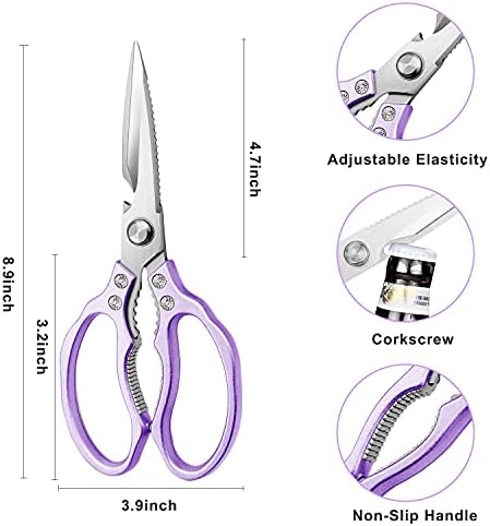 Heavy Duty Sharp Kitchen Scissors, Dishwasher Safe, Cooking Shears - Image 3