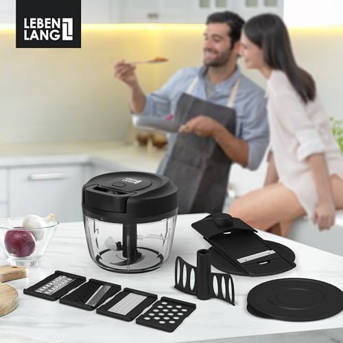 LEBENLANG Manual Food Processor & Onion Chopper - 26 OZ incl. Useful Acessory I - Image 6