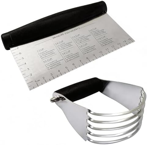 Stainless Steel Bench Scraper & Pastry Blender Set - Image 5