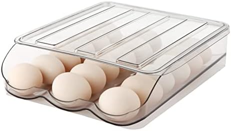 MesRosa Egg Holder for Fridge, Automatic Rolling Container Storage 18 Eggs by MesRosa