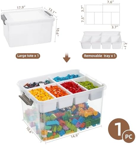 Citylife 32QT Clear Craft Organizers and Storage Box - Image 2