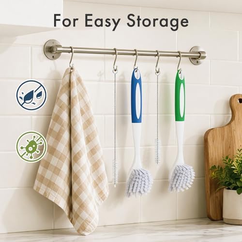 Amazer Dish Brush with Handle, Kitchen Scrub Brushes - Image 7