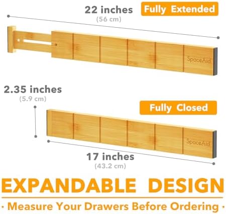 SpaceAid Bamboo Drawer Dividers - Image 4