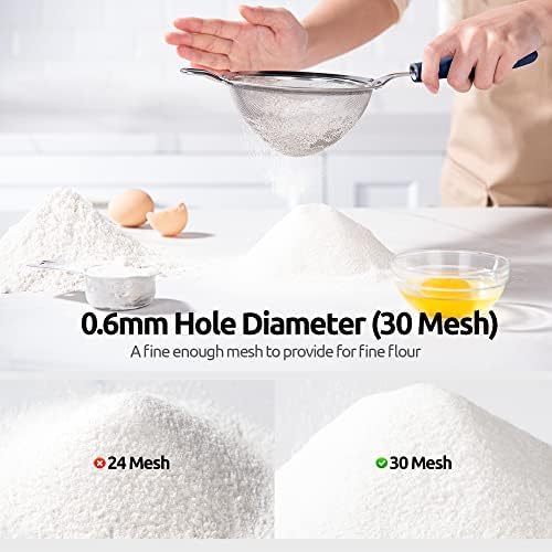 18/8 Stainless Steel Mesh Strainer: U-Taste 5.5 Inch Kitchen Fine Mesh Sieve - Image 4