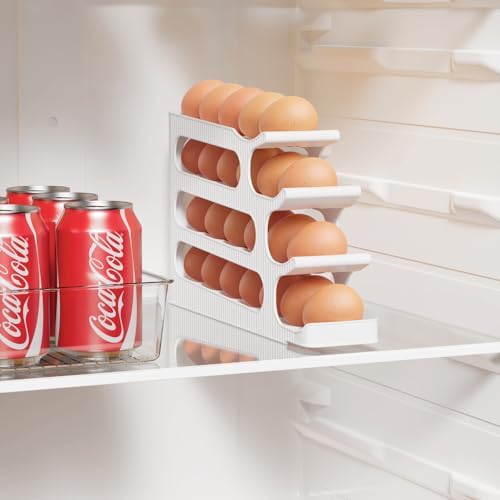 Sotfamily Egg Holder for Fridge, 4 Tiers, Egg Roller for Eggs 24 Count - Image 2