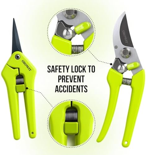 2-Pack Stainless Steel Gardening Scissors, Pruning Shears and Clippers - Image 5