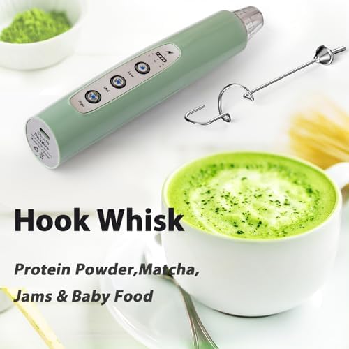 Milk Frother Wand Rechargeable Handheld Electric Whisk 3 Speed Adjustable - Image 5