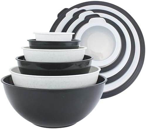 COOK WITH COLOR Mixing Bowls with TPR Lids by CookwithColor