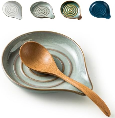 LAUCHUH Spoon Rest for Kitchen Counter, Ceramic Spoon Holder for Stove Top by LAUCHUH