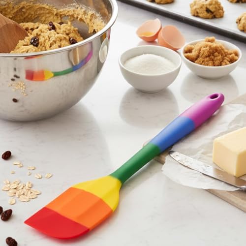 Cooking With Pride Non-Stick Scraper Spatula, Heat-Safe Silicone With Iron Core - Image 6