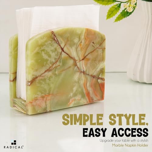 Radicaln Marble Napkin Holder for Table 6.5" Paper Napkin Dispenser Stand - Image 3